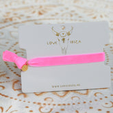 Velvet armband hot pink